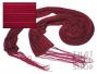 Dark Red Striped Silky Knit Scarf